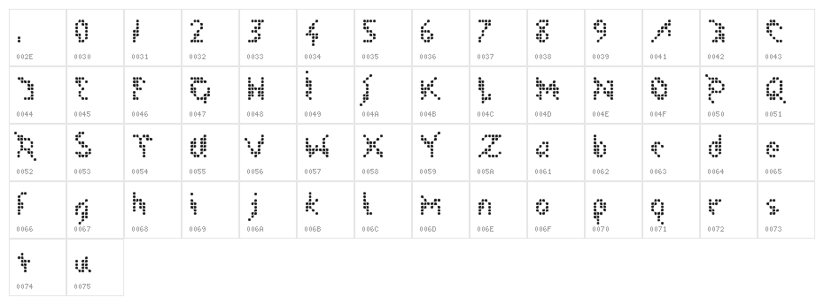 --flak-- Character Map