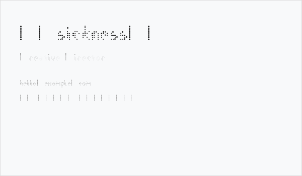 --sickness-- Business Card