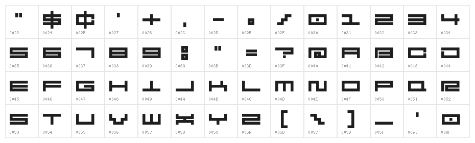 --squarepusherv2-5-- Character Map