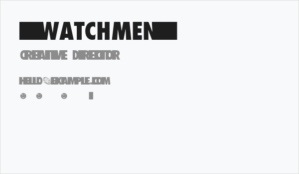 --wATCHMEn-- Business Card