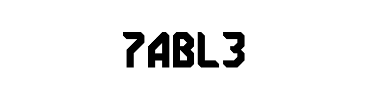 7ABL3 Font
