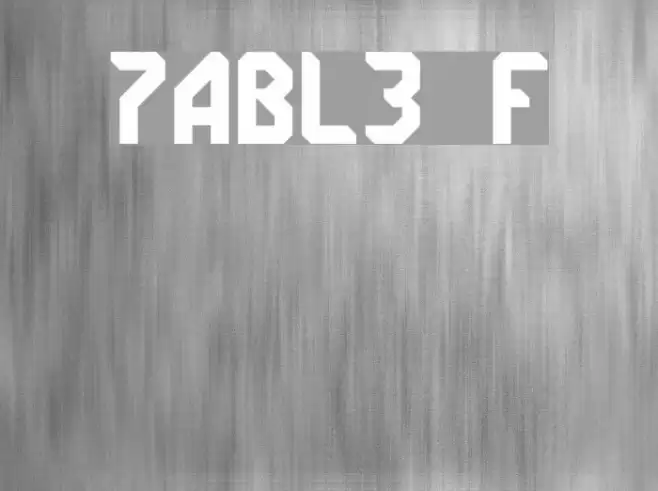 7ABL3 Font examples