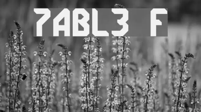 7ABL3 Font examples