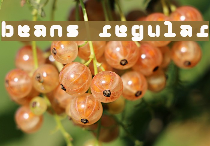 5Beans Regular Font examples