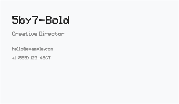 5by7-Bold Business Card