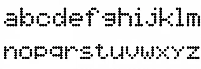 5by7 फ़ॉन्ट लोअरकेस