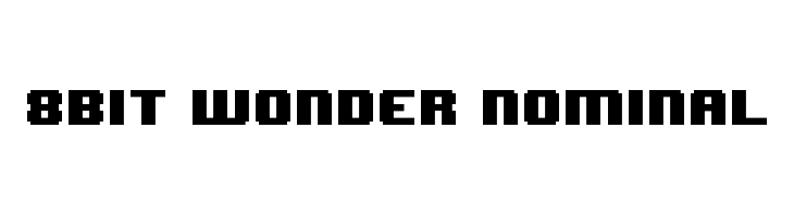 8 Bit Wonder Font