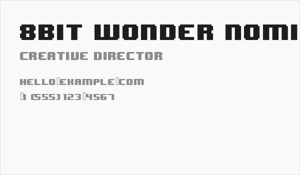 8BIT WONDER Nominal Business Card