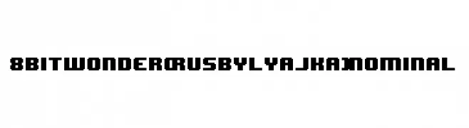 8BIT WONDER(RUS BY LYAJKA) Nominal  font caratteri gratis