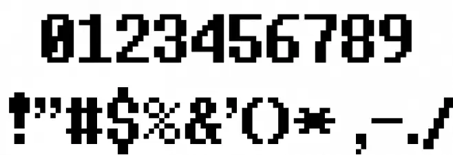 8bitoperator JVE Regular フォント その他の文字