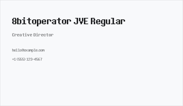 8bitoperator JVE Regular Business Card