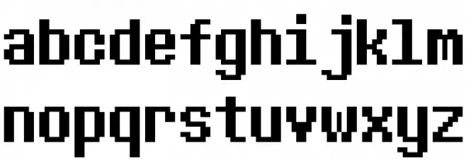 8bitoperator JVE Regular Schriftart Kleinbuchstaben