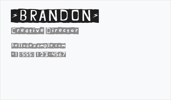 -BRANDON- Business Card