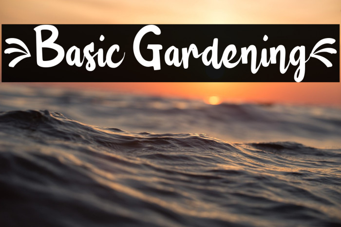 {Basic Gardening} Example 3