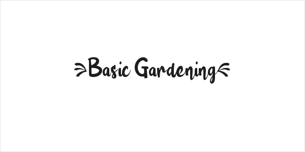 {Basic Gardening} Logo