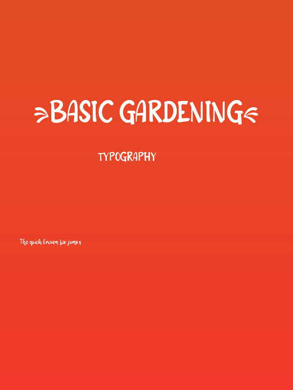 {Basic Gardening} Poster