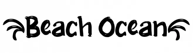 {Beach Ocean}  Fuentes Gratis Descargar