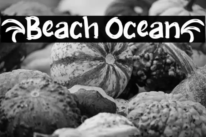 {Beach Ocean} Font examples