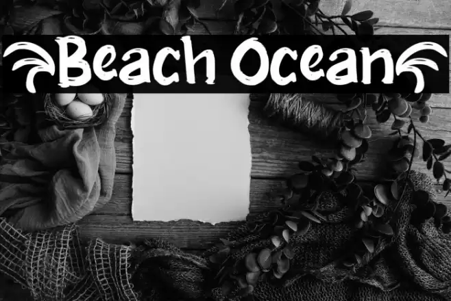 {Beach Ocean} Font examples