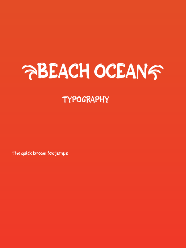 {Beach Ocean} Poster