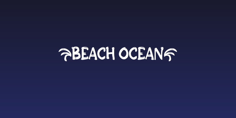 {Beach Ocean} Social Header