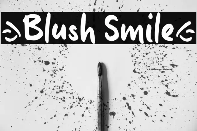 }Blush Smile{ Font examples
