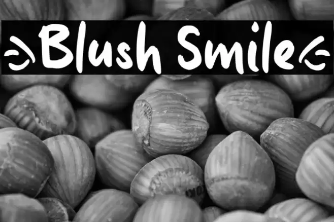 }Blush Smile{ Font examples