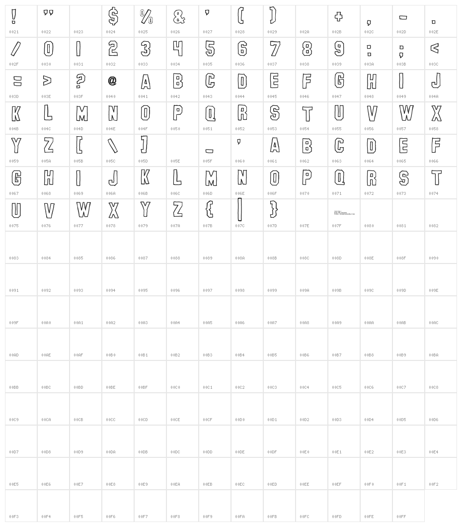 -banhart-hollow- Character Map