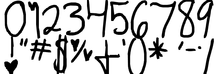 1cara hearts Font OTHER CHARS
