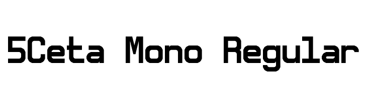 5Ceta Mono Regular फ़ॉन्ट