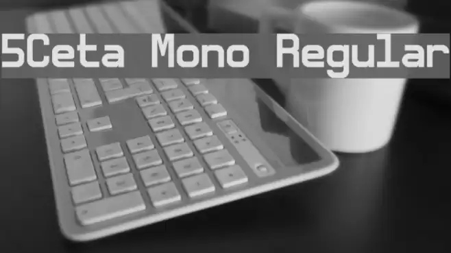5Ceta Mono Regular خط examples