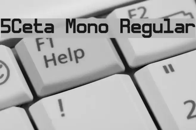 5Ceta Mono Regular خط examples