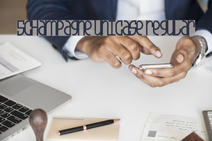 5Champagne Unicase Regular Font examples