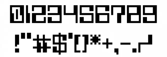 5Computerized Regular Font OTHER CHARS