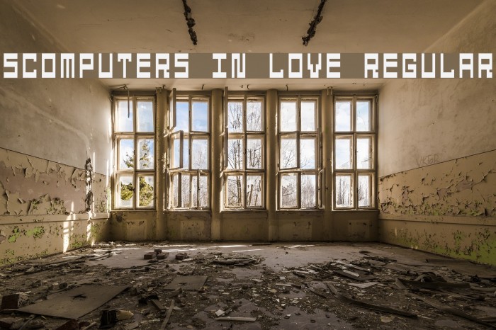 5Computers In Love Regular Шрифта examples