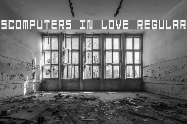 5Computers In Love Regular Шрифта examples