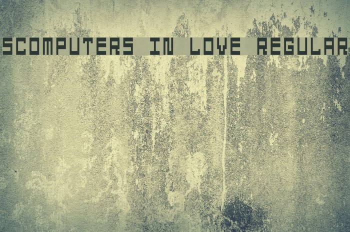 5Computers In Love Regular Шрифта examples