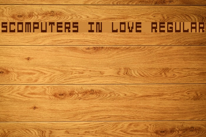 5Computers In Love Regular Шрифта examples