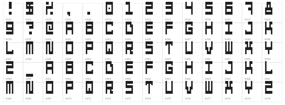5Computers In Love Regular Character Map