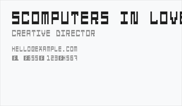 5Computers In Love Regular Business Card