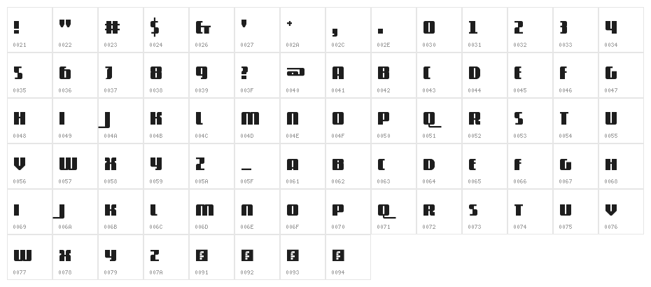 5Contrastio Regular Character Map