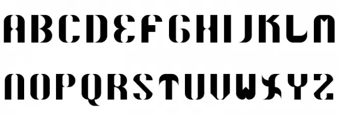 5Curvo Regular 字体 大写