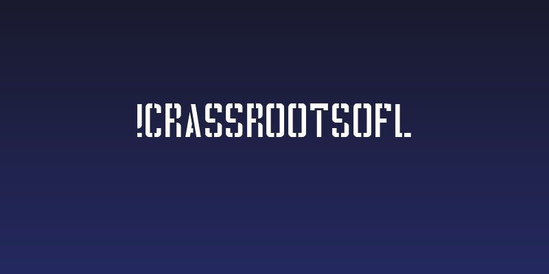 !CRASSROOTSOFL Social Header