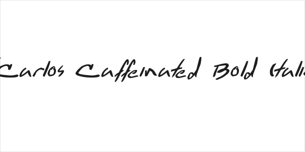 !Carlos Caffeinated Bold Italic Logo