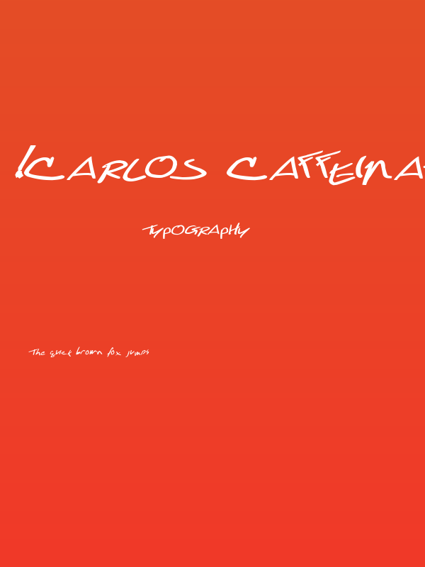 !Carlos Caffeinated Bold Italic Poster