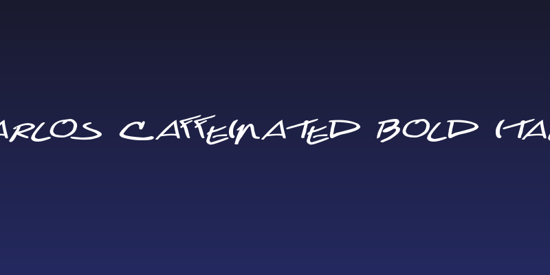 !Carlos Caffeinated Bold Italic Social Header