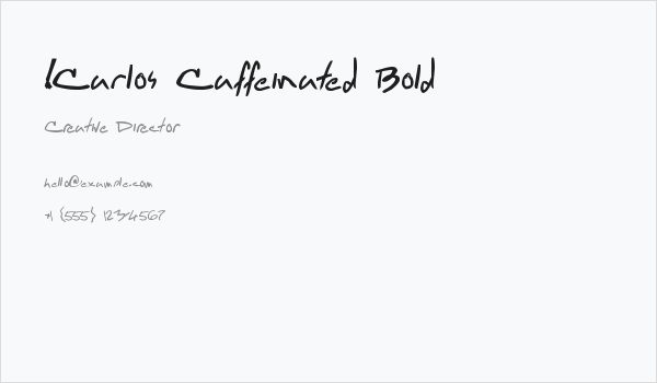 !Carlos Caffeinated Bold Business Card