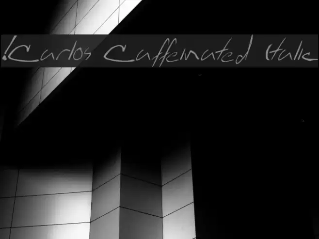 !Carlos Caffeinated Italic خط examples