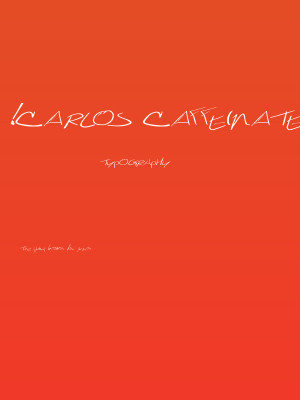 !Carlos Caffeinated Italic Poster