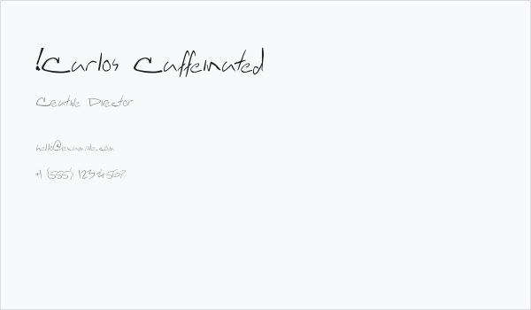 !Carlos Caffeinated Business Card